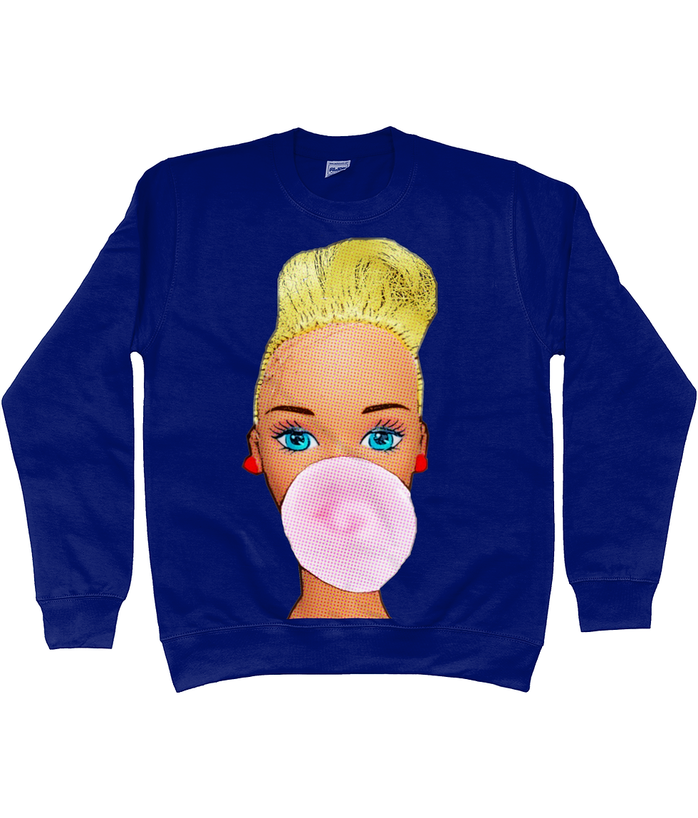 Thumbnail: Bubblegum Babe, Funny Pop Art Sweatshirt