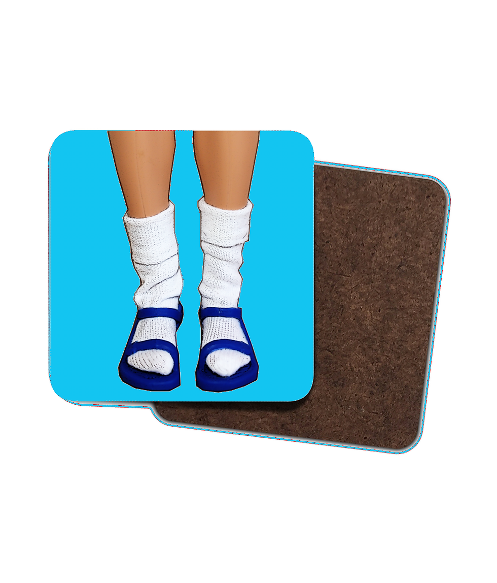 Thumbnail: 4 x Funny, Socks & Sandals Drinks Coasters!
