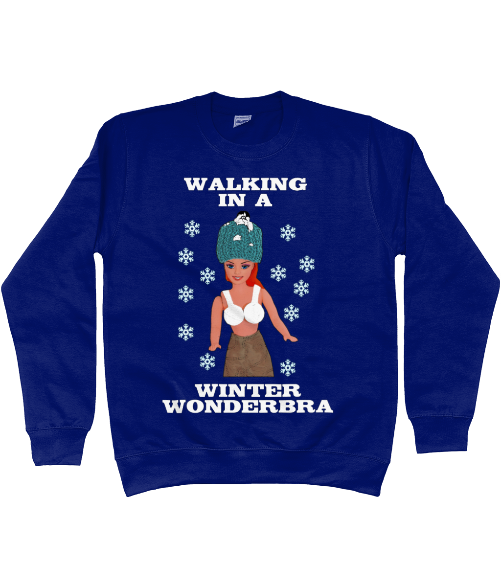 Walking In A Winter Wonderbra, Rude, Funny Xmas Jumper!