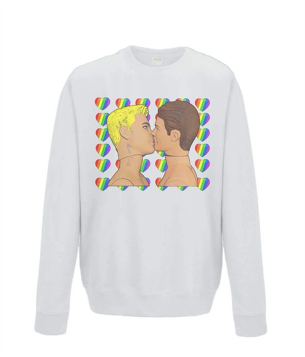 Thumbnail: Rainbow Sweethearts, Gay Sweatshirt