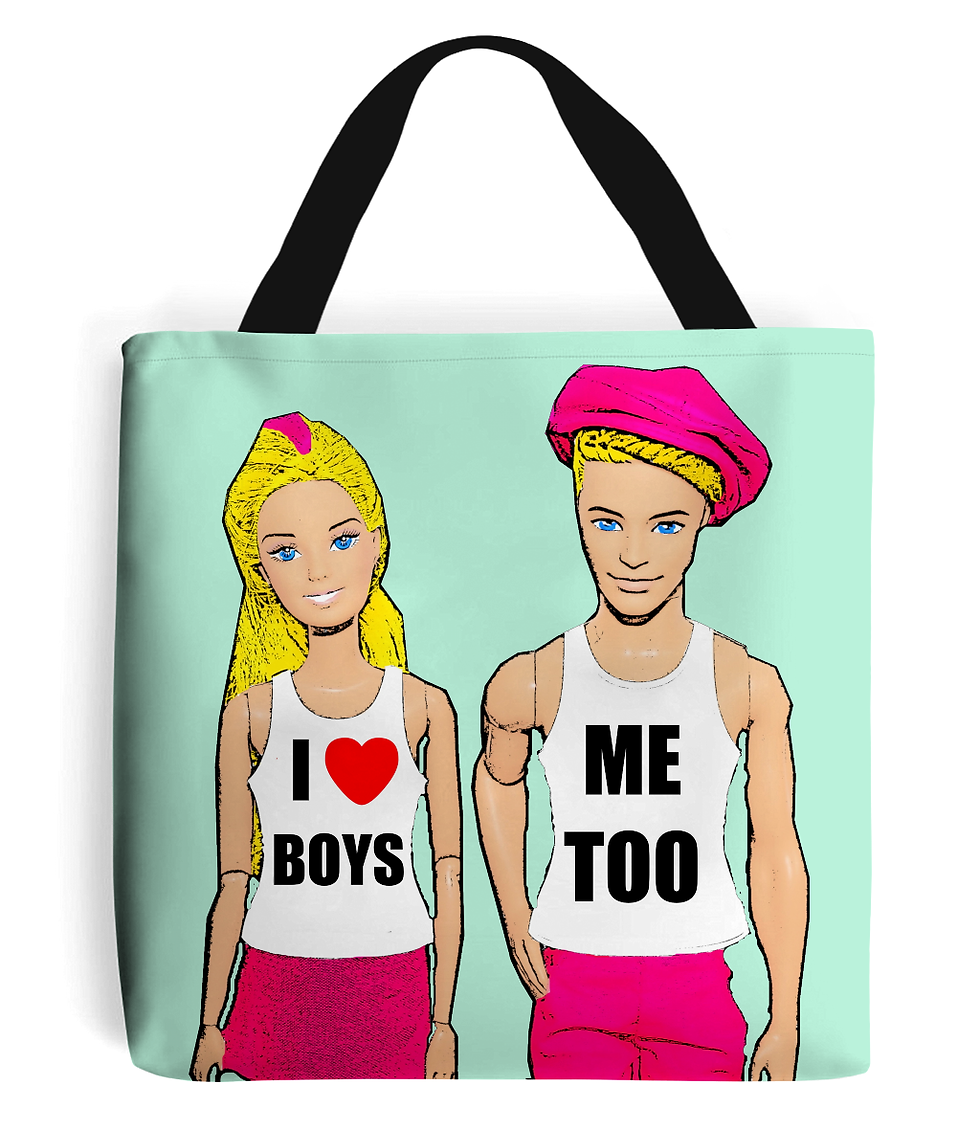 Thumbnail: I Love Boys, Me Too! Funny, Gay, Tote Bag