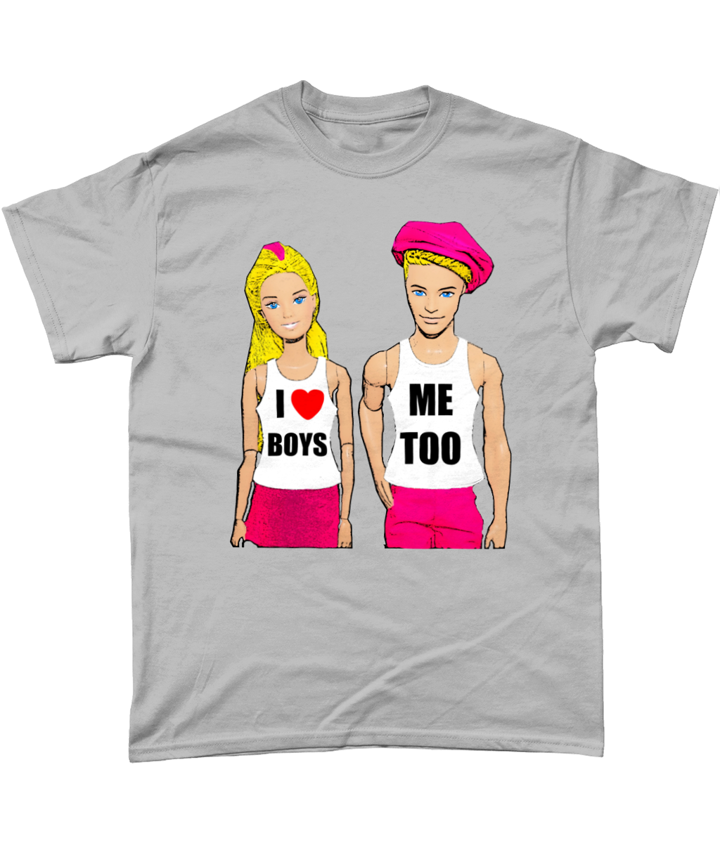 I Love Boys, Me Too! Funny, Gay T-Shirt