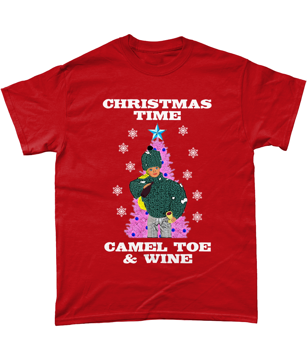 Thumbnail: Christmas Time, Camel Toe & Wine, Rude, Funny Xmas T-Shirt