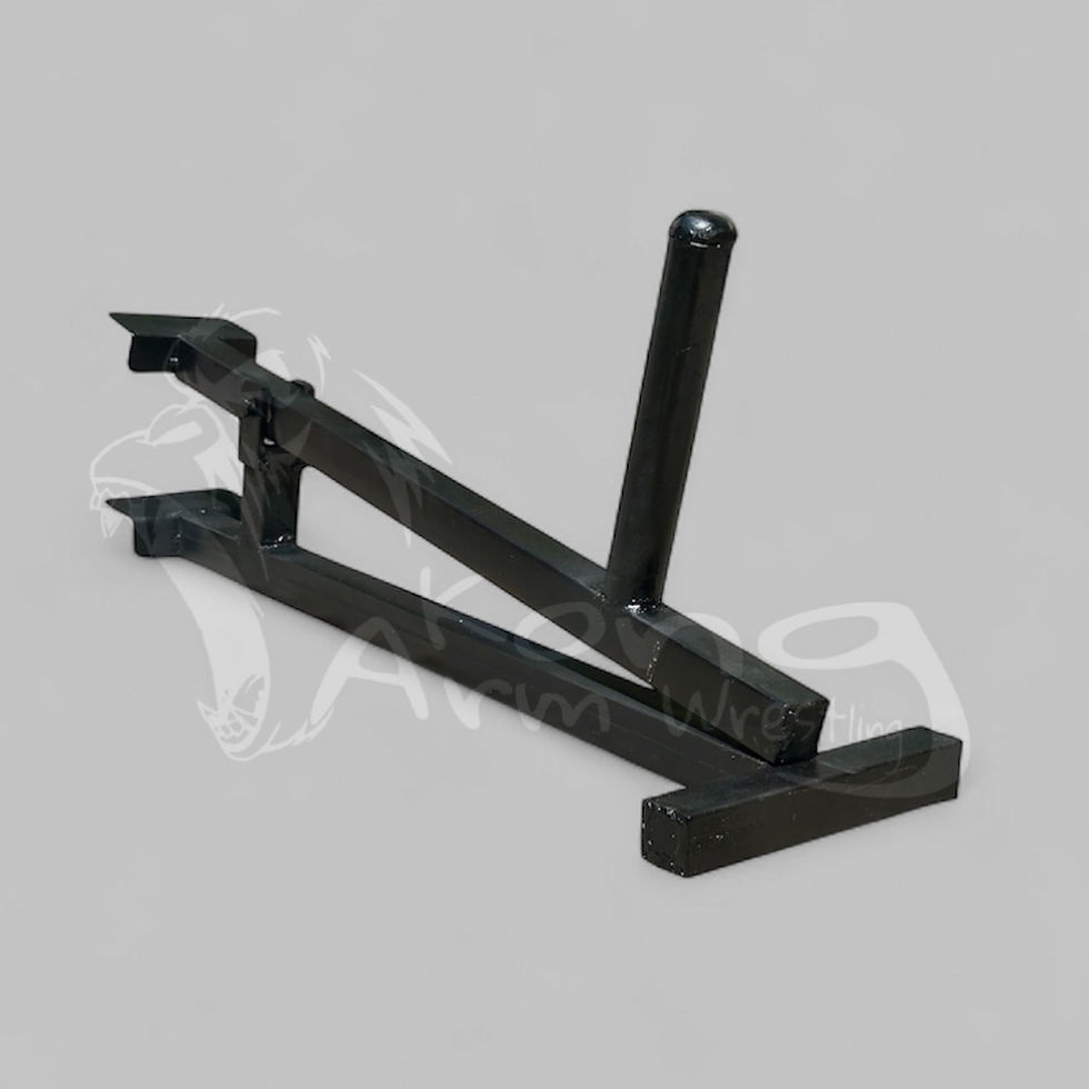 Black metal arm wrestling device
