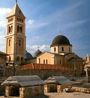 An exterior view of Jerusalem's Lutheran Church of the Redeemer