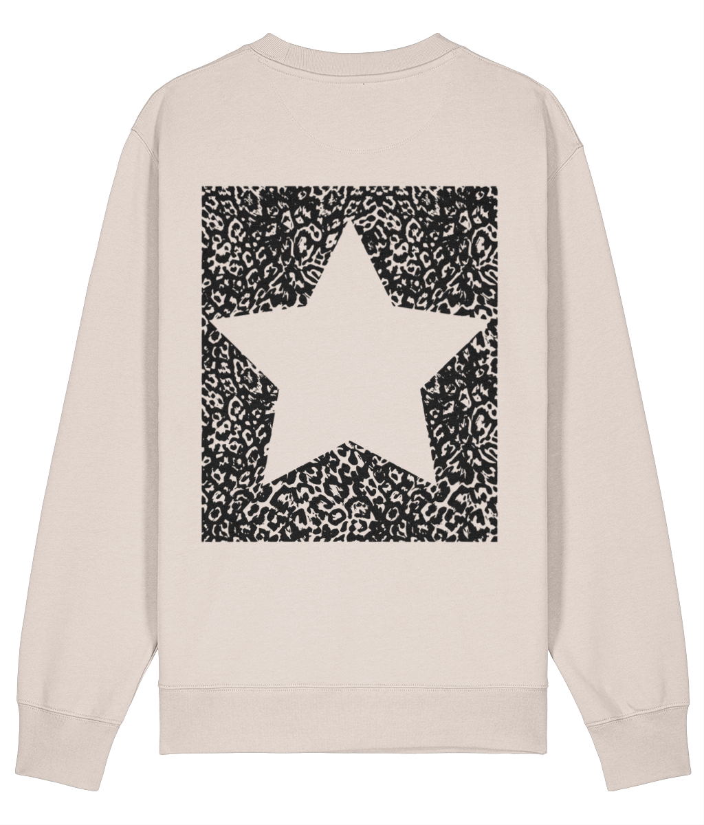 Leopard Star Sweatshirt - Oat