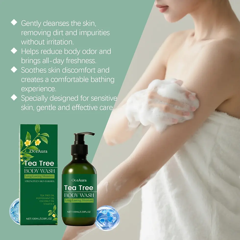 Thumbnail: Brightening Body Wash Tea Tree Oil Clean Body Odor Remover Moisturizing Skin