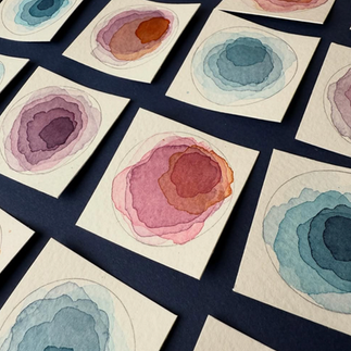 small watercolor pieces of artwork