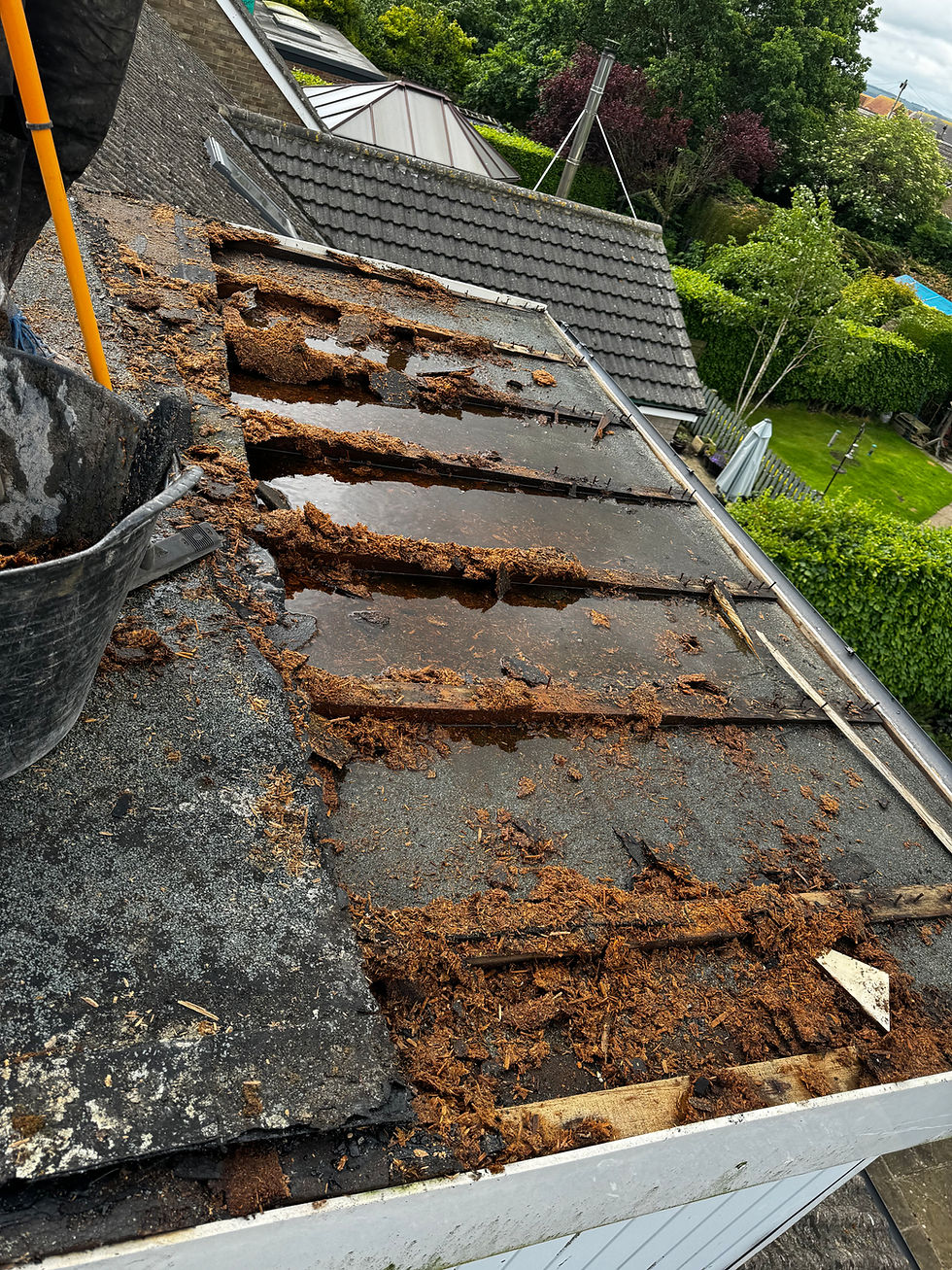 Exposed rotting timber in roofing projects East Yorkshire