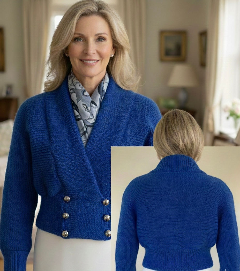 Blue Bolero Front and Rear View