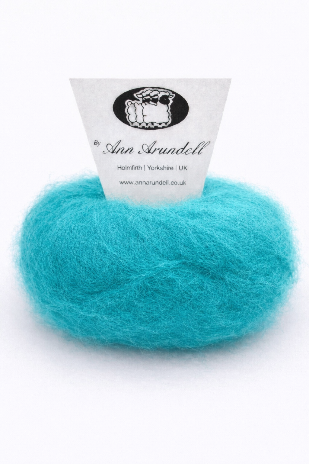 Turquoise mohair yarn