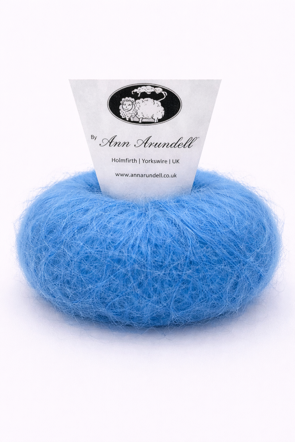 Royal blue mohair yarn