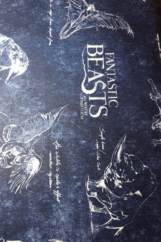 amazing beasts navy tania fabric