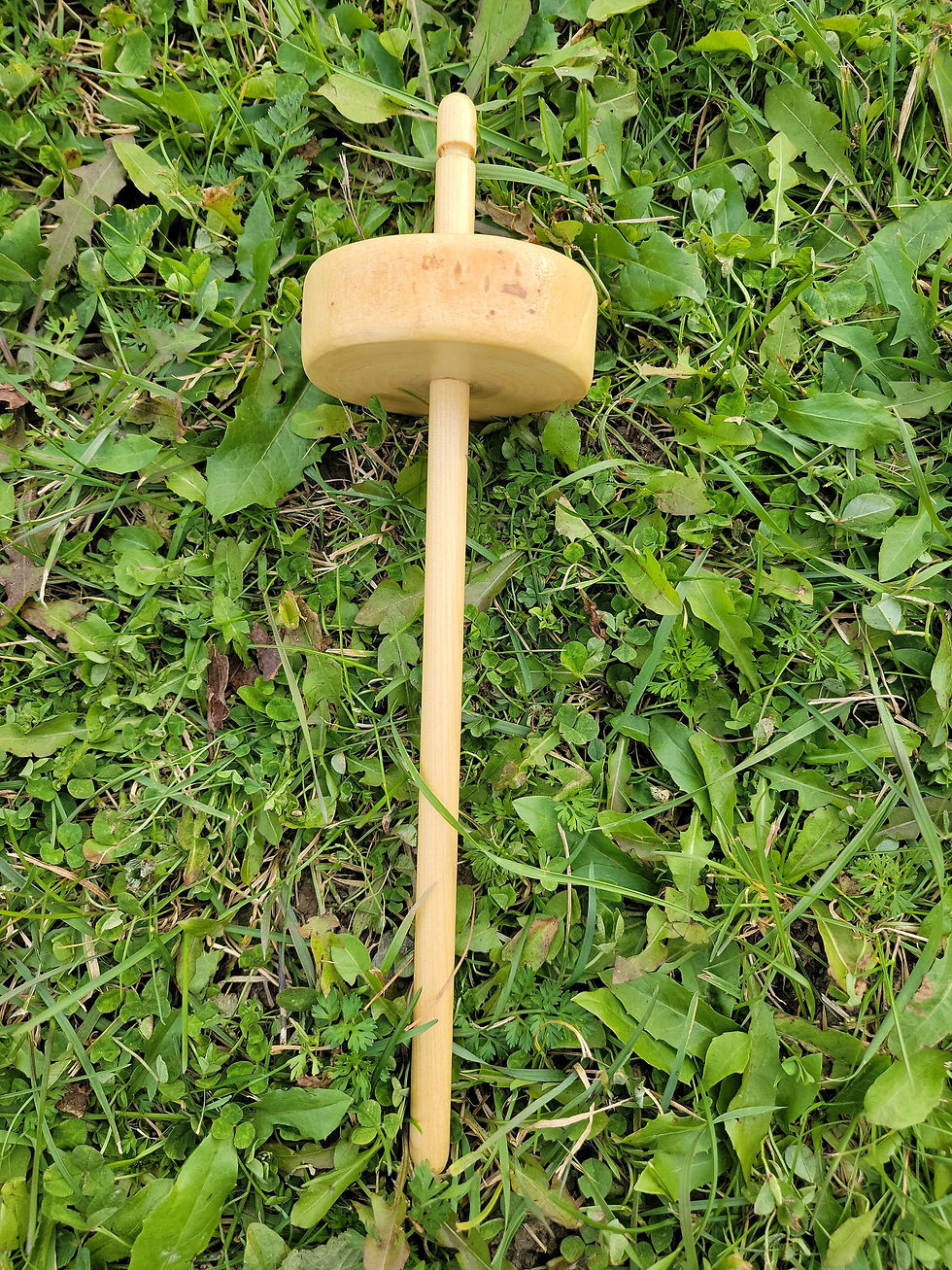Wyldespun Live edge Spindle on grass background