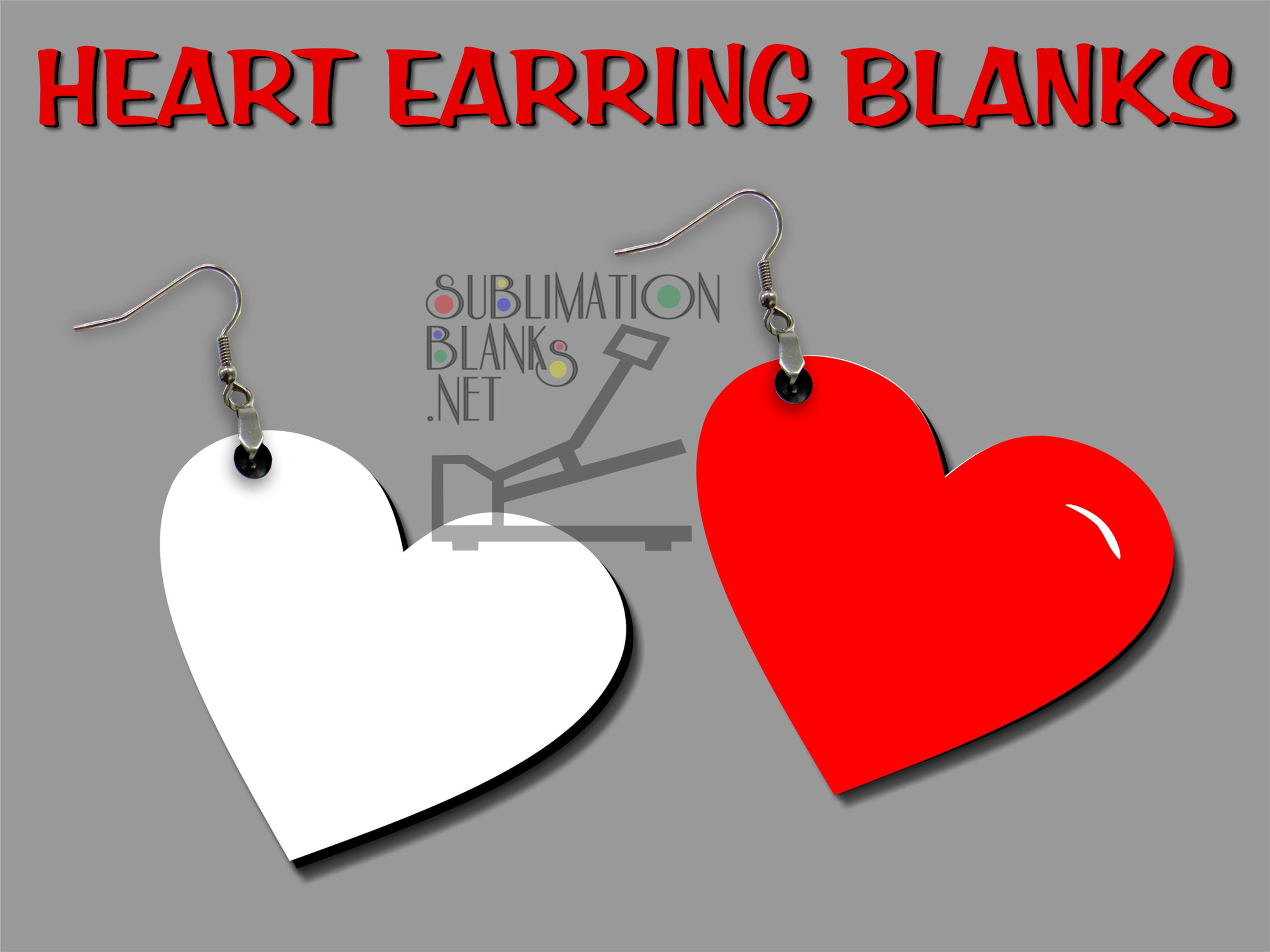 HEARTS, Sublimation Blanks, Sublimation Earrings, Wholesale, Back to school