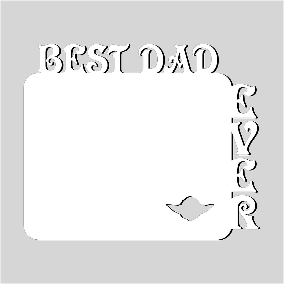 BEST DAD EVER YODA CORNER STAR WARS Sublimation Blanks Picture Frame