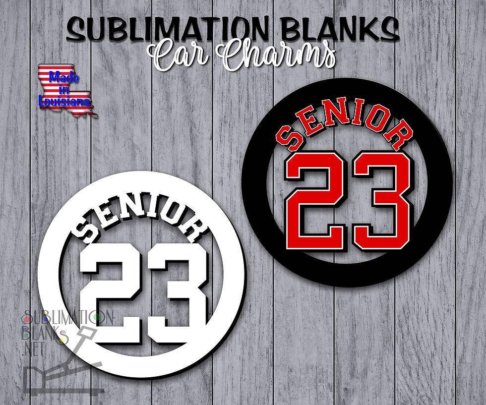 Thumbnail: Round Car Charm Senior 23 SVG Senior 2023 PNG Sublimation Designs Download Graduation