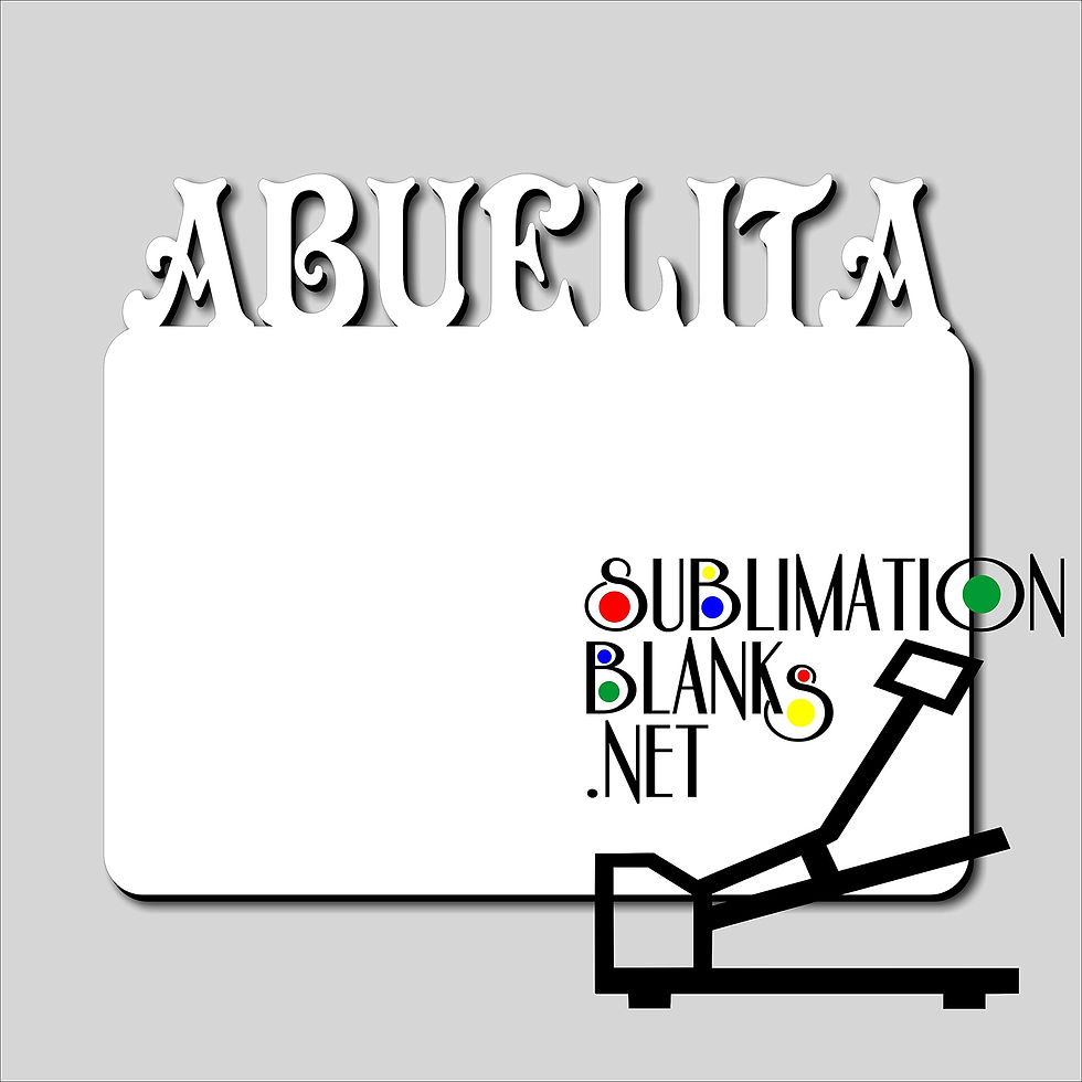 Thumbnail: ABUELITA GRANDMOTHER Sublimation Blanks Picture Frame Photo Frame LANDSCAPE
