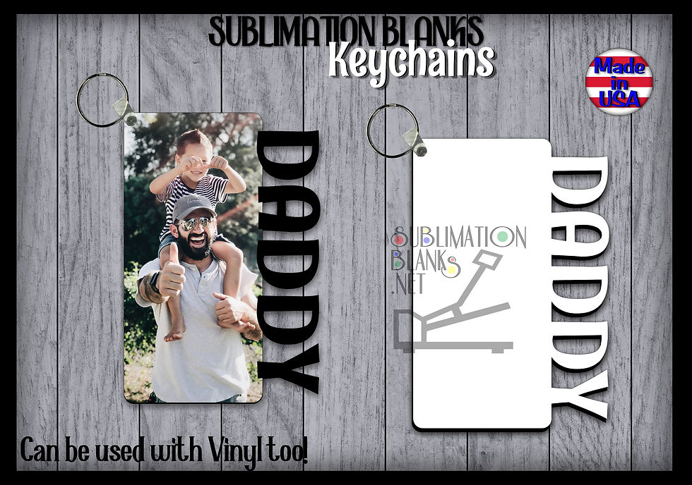 Ss DADDY KEYCHAIN Sublimation Blanks Hardware INCLUDED Handmade Fathers Day Gifts Gifts for Dad Dog Dad Photo Gift Ideas Keyc