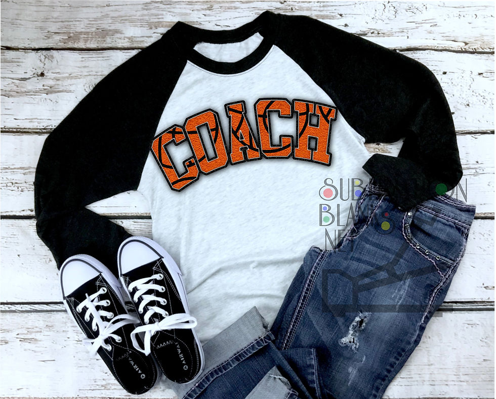 Thumbnail: BASKETBALL COACH Png Faux Chenille Patch Sublimation Tshirt Design
