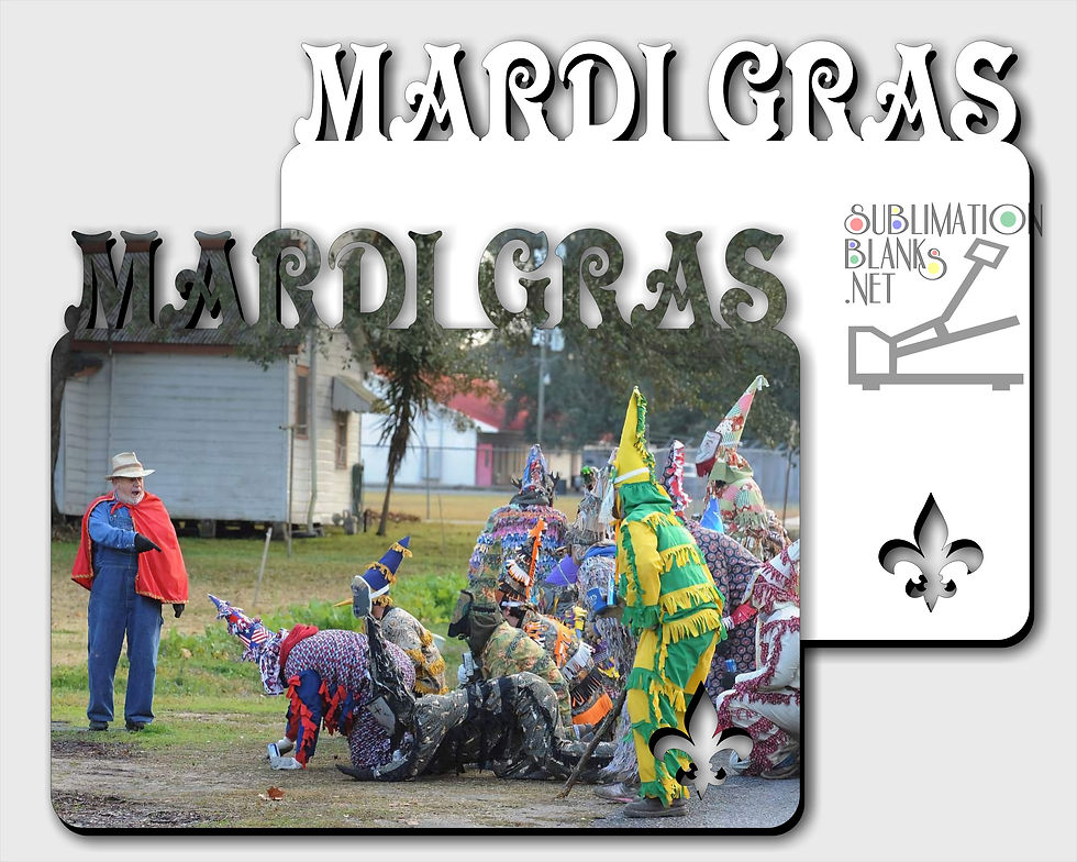 MARDI GRAS FLEUR DE LIS PICTURE FRAME Sublimation Blanks Photo Frame