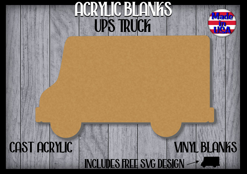 Thumbnail: UPS mail TRUCK MAIL ACRYLIC Blanks Earrings Keychain Necklace Badge Reel Bag Tag