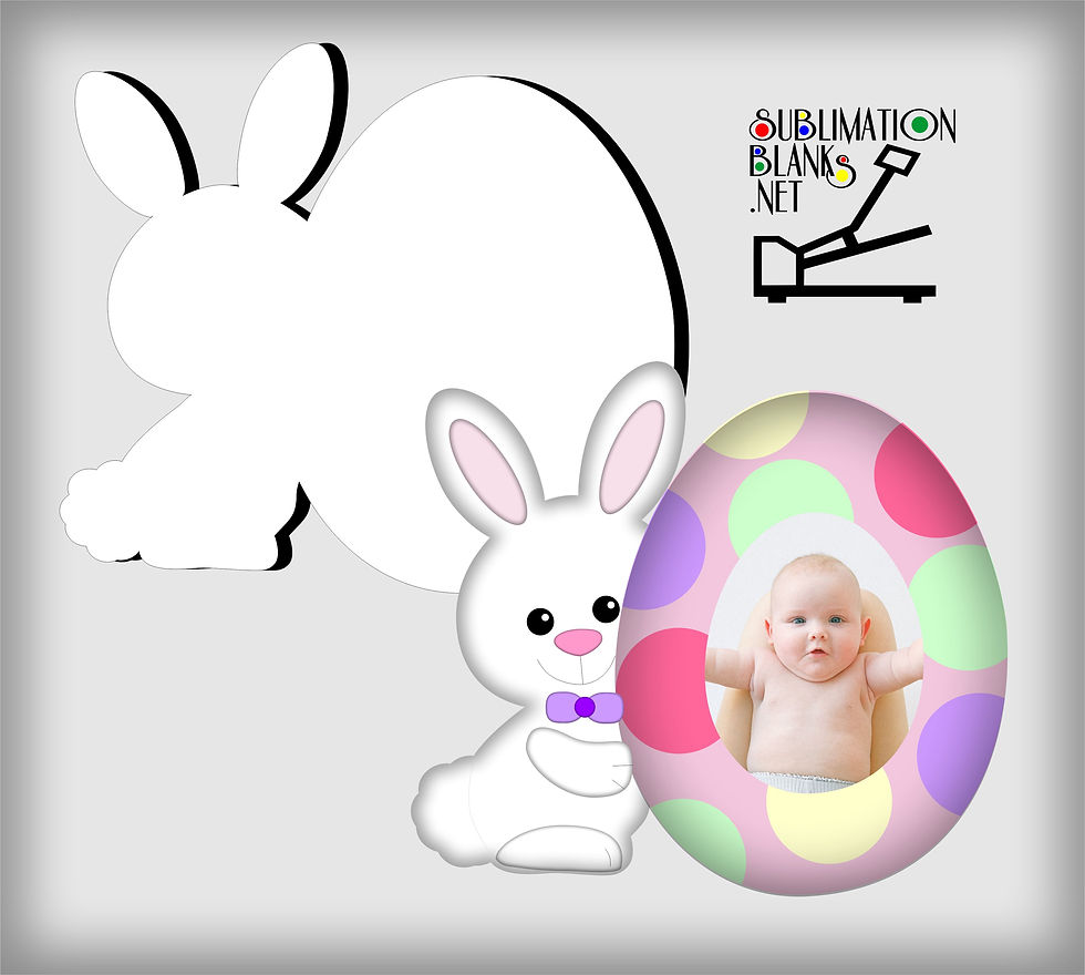 EASTER BUNNY EASTER EGG Picture Frame Sublimation Blanks Photo F