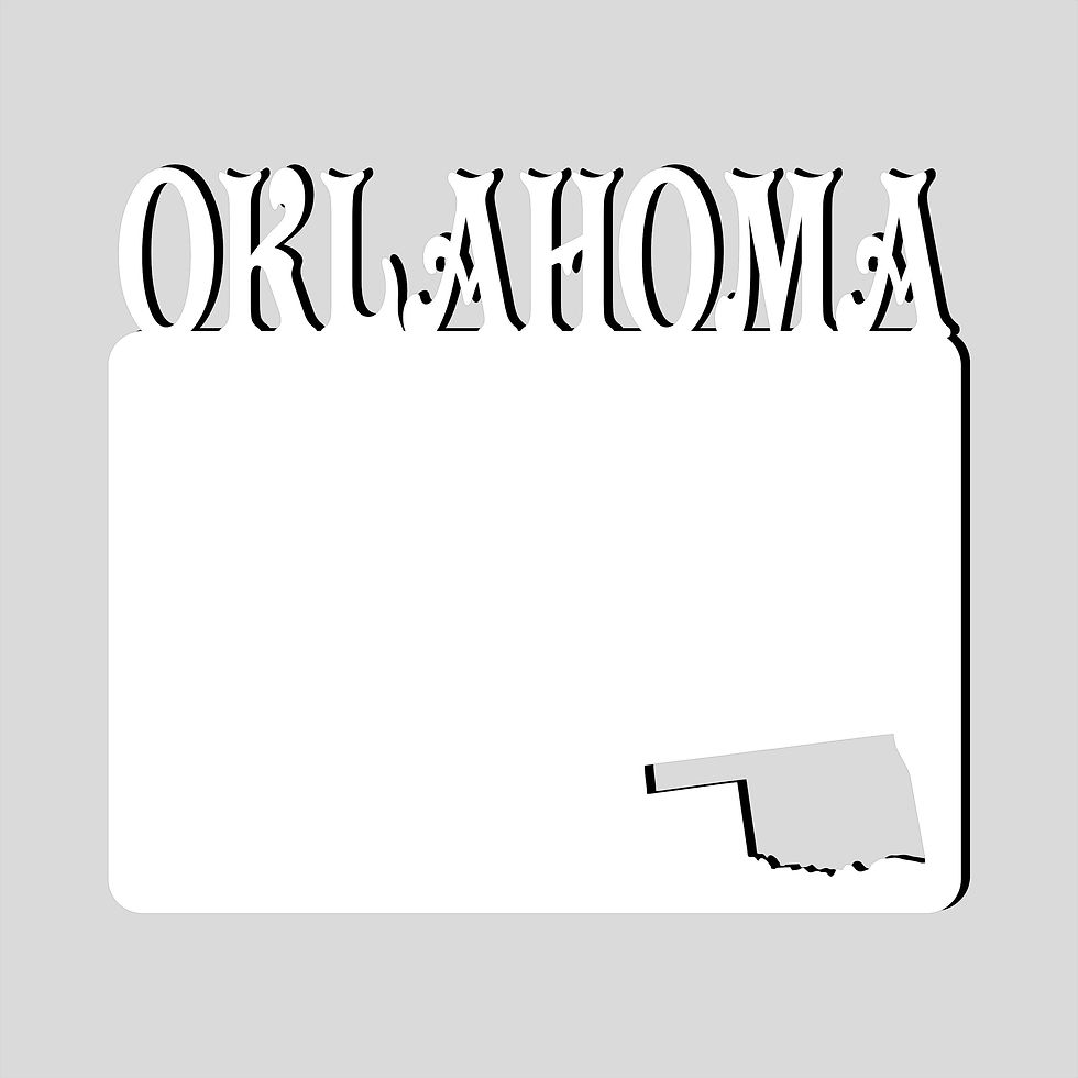 OKLAHOMA STATE LANDSCAPE Layout Sublimation Blanks Picture Frame Photo mdf