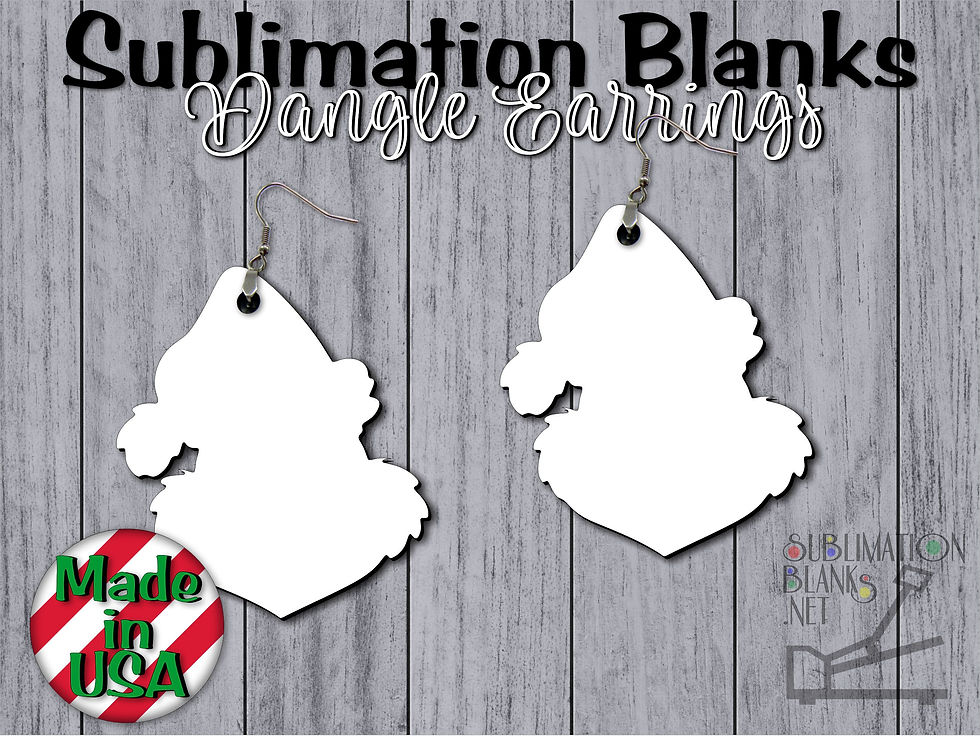 Thumbnail: Single Sided Grinch Christmas Earrings Sublimation Blanks Wholesale