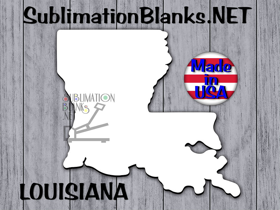STATE OF LOUISIANA SUBLIMATION Blanks Door Hanger Wall Art Sign MDF