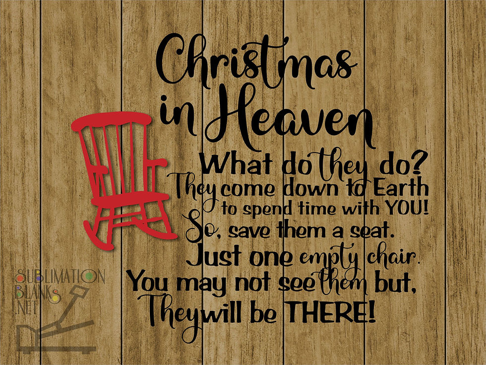 Thumbnail: CHRISTMAS IN HEAVEN Personalized Christmas Ornament 4" Double Sided