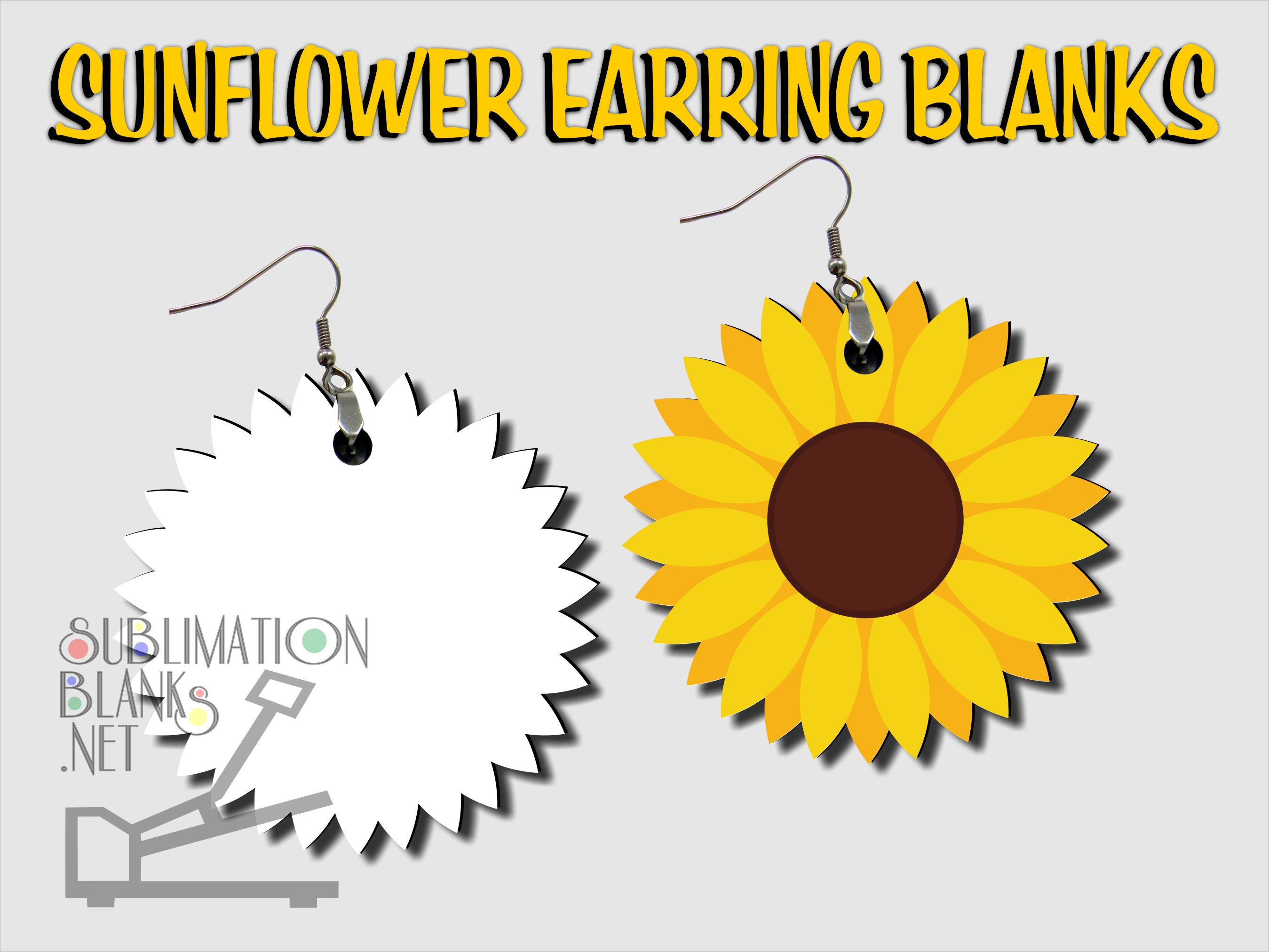 Sunflower SVG, Crayons Png, DXF Cut Files, Clipart, Crayon Earring Designs
