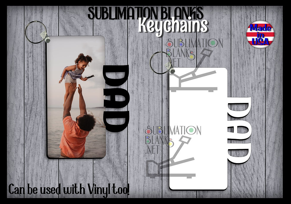 Ss DADDY KEYCHAIN Sublimation Blanks Hardware INCLUDED Handmade Fathers Day Gifts Gifts for Dad Dog Dad Photo Gift Ideas Keyc