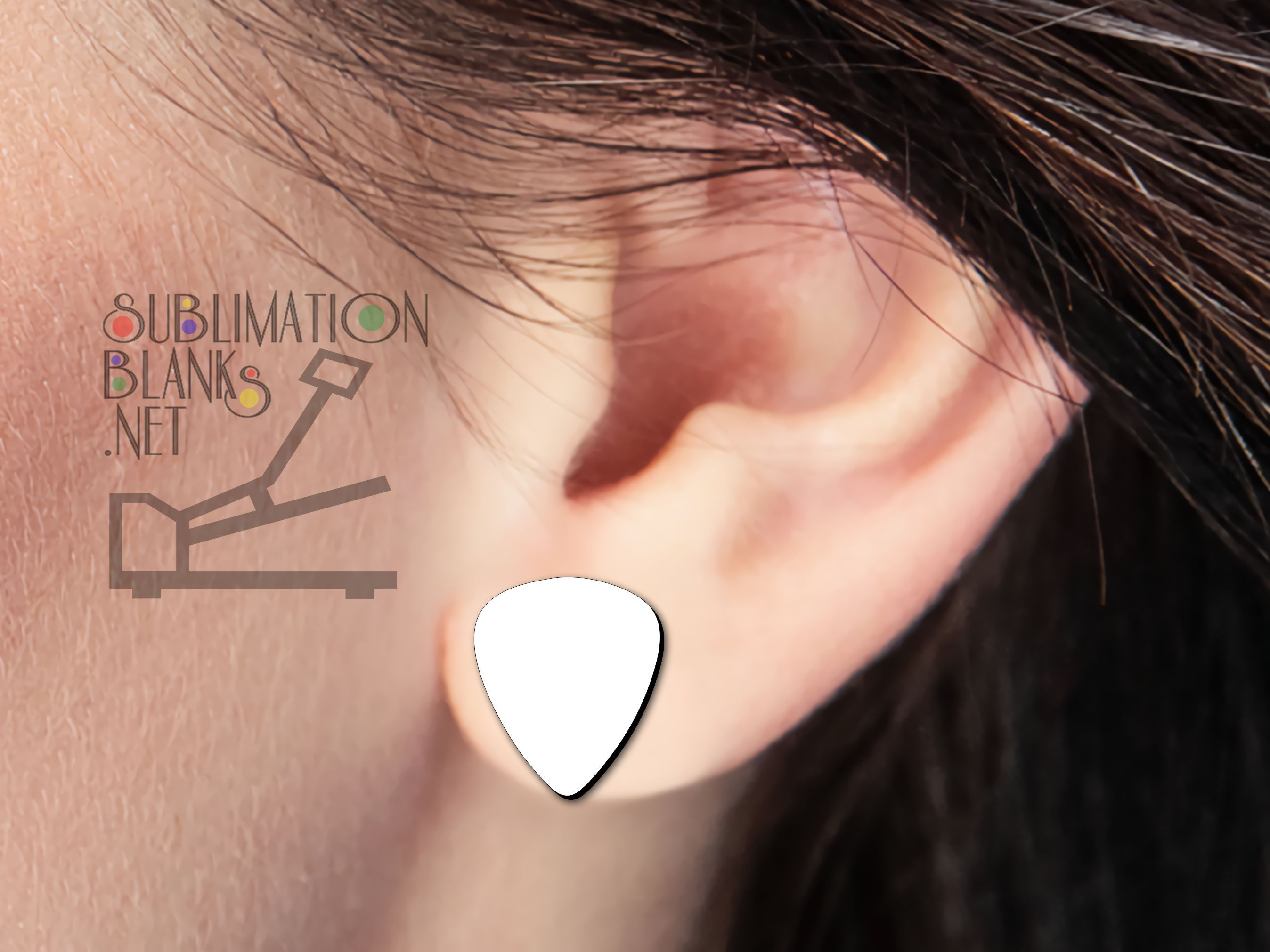GUITAR PICK STUD Earrings SUBLIMATION Blanks Earrings studs Single Sided