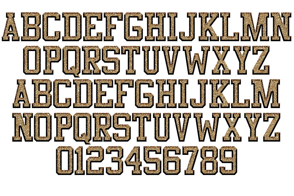 ATHLETIC FONT Svg, College Font, GOLD Glitter Font, Png, Sublimation DESIGNS