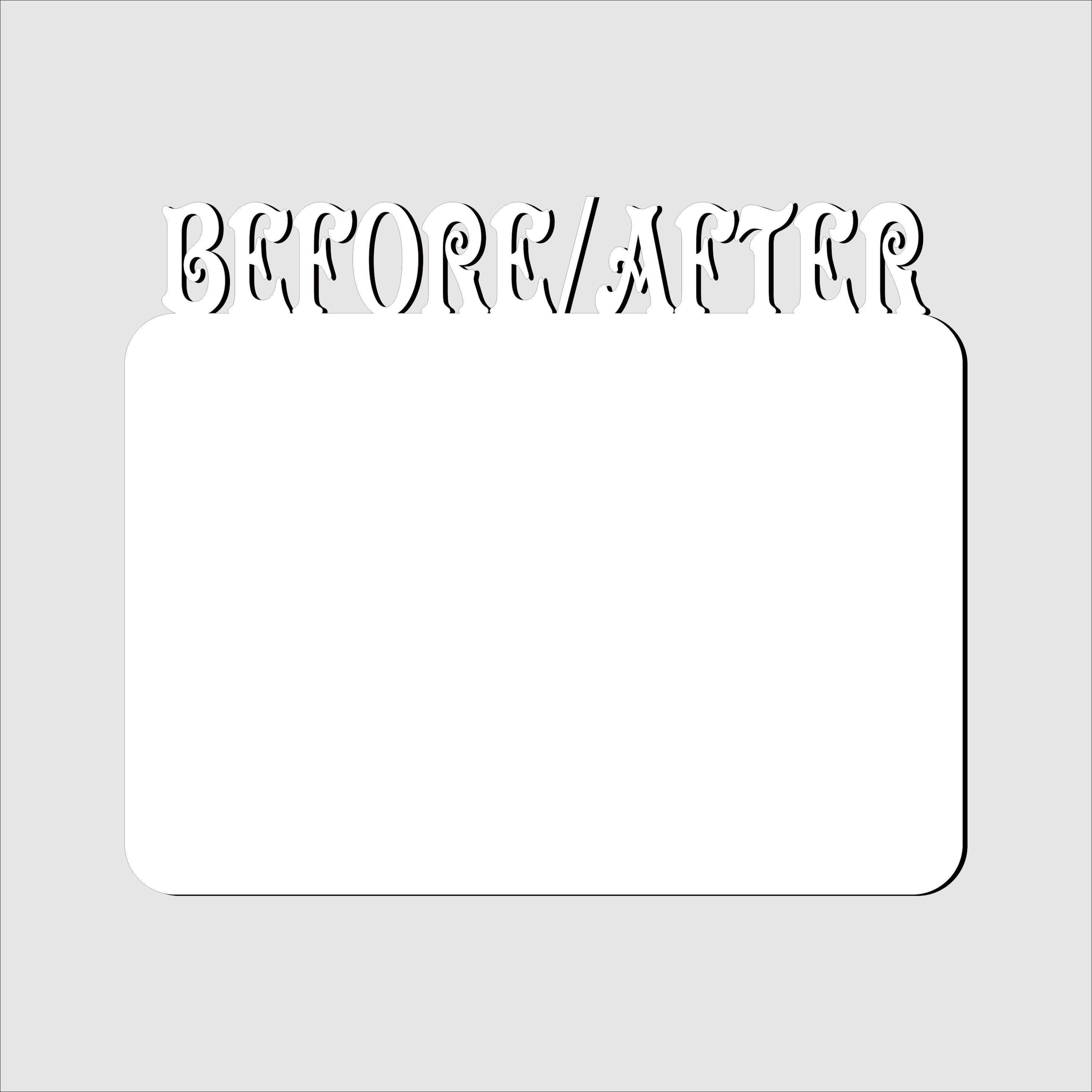 BEFORE/AFTER LANDSCAPE Layout Sublimation Blanks Picture Frame Photo Mdf