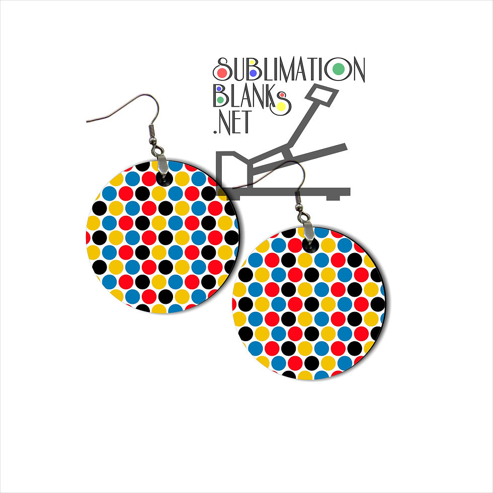 Thumbnail: ROUND Dangle Earrings SUBLIMATION Blanks Wholesale Earring