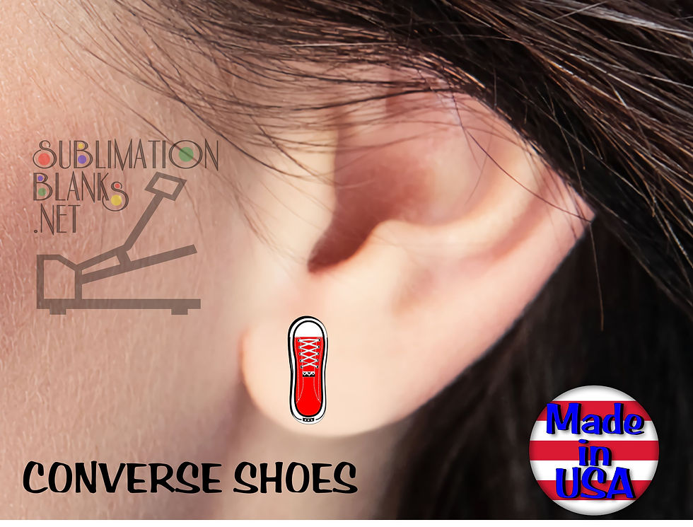 Thumbnail: CONVERSE SHOE Stud Earrings SUBLIMATION Blanks Studs