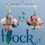 Thumbnail: Blue and orange reversible earrings with white flower, Liberty silk &gold huggie