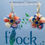 Thumbnail: Blue and orange reversible earrings with white flower, Liberty silk &gold huggie