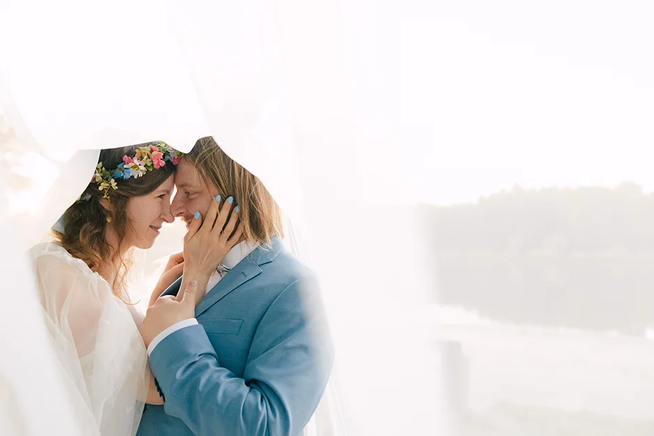 Ślub plenerowy z widokiem na jezioro śląsk, fotograf i kamerzysta