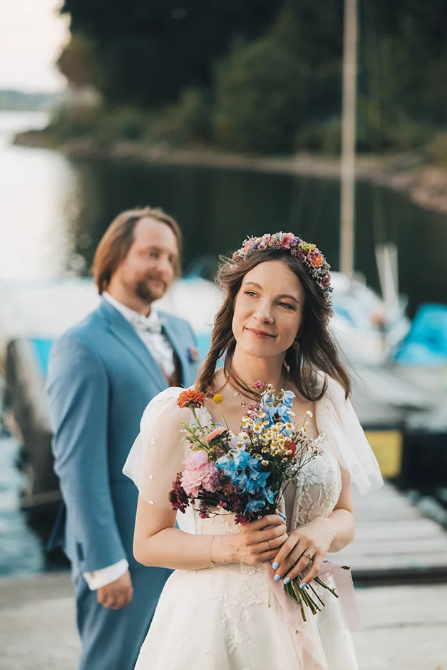 Ślub plenerowy z widokiem na jezioro śląsk, fotograf i kamerzysta