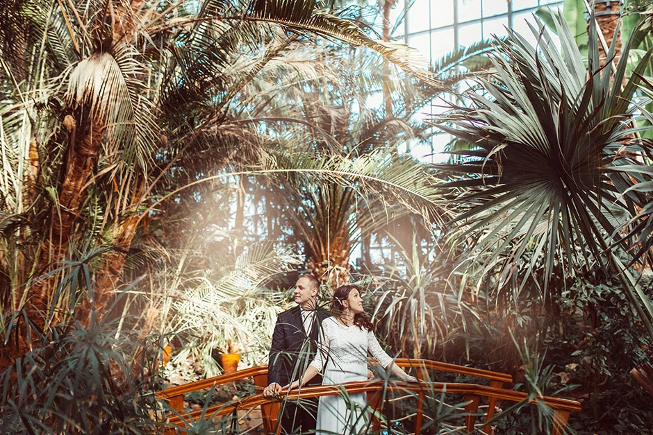 Sesja ślubna palmiarnia, sesja ślubna Gliwice, sesja ślubna palmiarnia Gliwice, fotograf Gliwice, fotograf ślubny Gliwice, sala weselna Gliwice