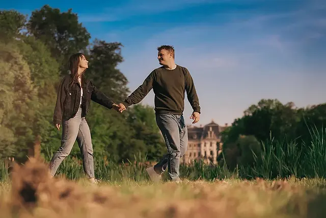 Sesja narzeczeńska w Pszczynie, Zamek w Pszczynie, fotograf Pszczyna