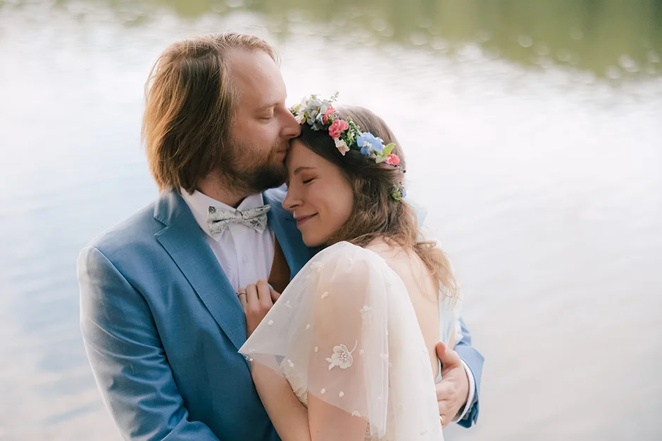 Ślub plenerowy z widokiem na jezioro śląsk, fotograf i kamerzysta