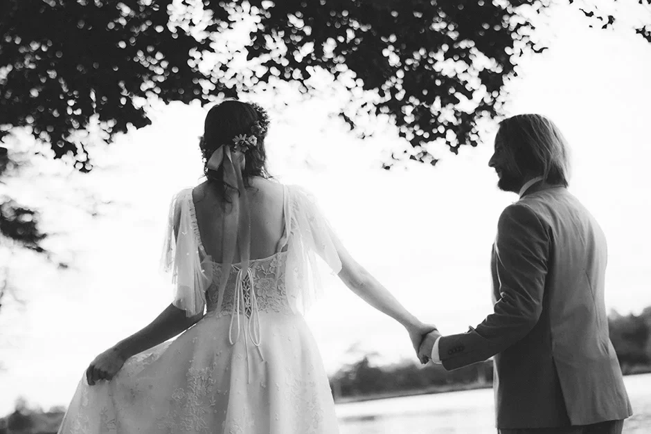 Ślub plenerowy z widokiem na jezioro śląsk, fotograf i kamerzysta