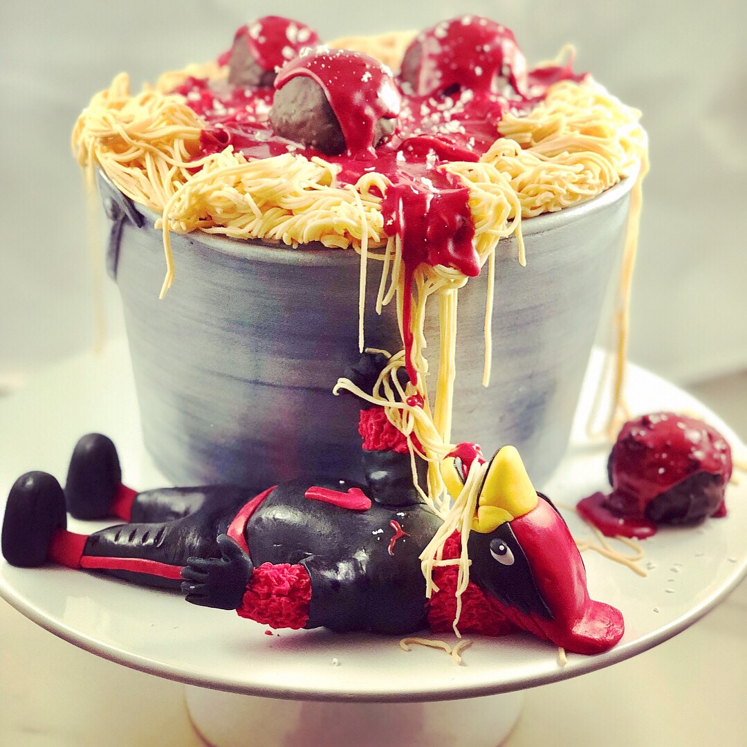 FAT CARDINAL CAKE