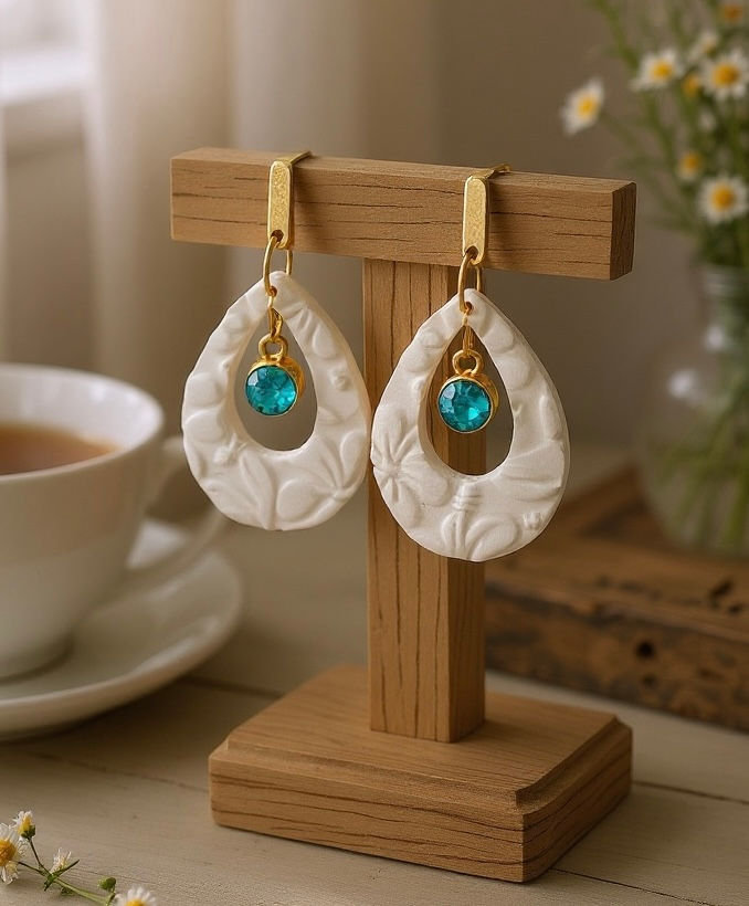 Handmade polymer clay earrings