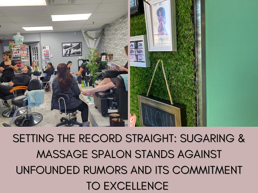 Setting the Record Straight Sugaring & Massage Spalon Stands Against