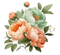 Orange and Mint Green Flower
